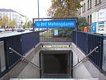 Entrén till U-Bahnstation Mehringdamm