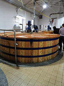 Talisker'de washback (maltın fermentasyonu) işlemi