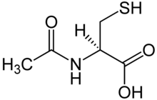 Estrutura química de Acetilcisteína