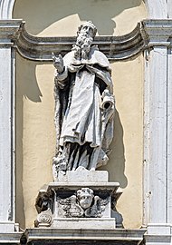 Statue du XVIIe siècle à Venise Scuola dei Luganegheri