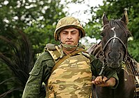 Rare version of 6B23 in Mountain Flora camouflage. Southern Military District. 2011