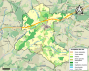 Carte des infrastructures et de l’occupation des sols en 2018.