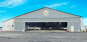 Le hangar de l'aéro-club de Dinan.
