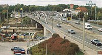 Fachwerkbrücke einen Tag vor dem Abriss 2004