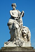 Liberty (standing) with the Leo Belgicus