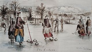 Curling at the Eglinton Flushes in 1860