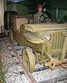 Hi-rail jeep diorama at the US Army Transportation Museum.