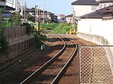 ホームから磯崎駅方面を望む（2013年9月）