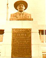 Busto de Jesús García Corona recordando sus acciones