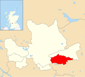 Location of the Lenzie and Kirkintilloch South ward