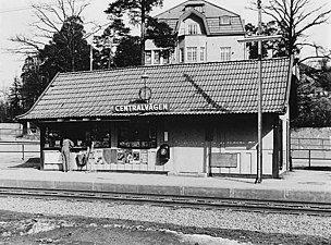 Centralvägen på 1960-talet.