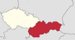 スロバキア社会主義共和国の位置