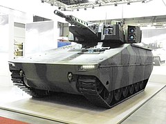 Front view of the Lynx KF31 prototype as shown at IDET 2017 in the Czech Republic