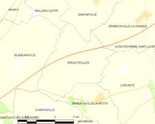 Carte de la commune d'Épautrolles.