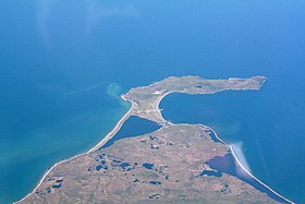 Vue aérienne du Cap et de l'extrémité nord de Grande Miquelon.