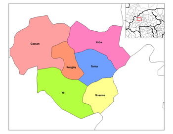 Gassam Department location in the province