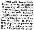 Occitanie dans le livre de Camus imprimé en 1644.