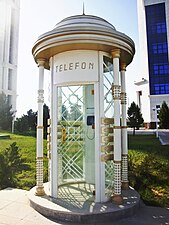 Telefone público em Ashgabat.