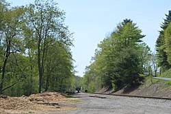 Rail line southeast of Punxsutawney