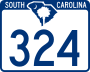 South Carolina Highway 324 marker