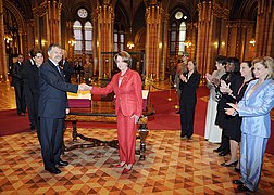 Nancy Pelosi and US Congressmembers in Hungary