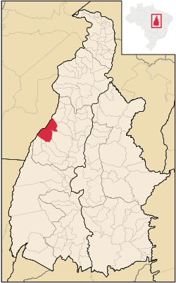 Location in Tocantins state