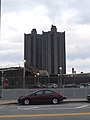 Tracey Towers from West 205th Street. Entrance to Jerome Yard is visible.