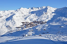 Vue aérienne de la station.