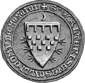 Black and white illustration of a mediaeval seal