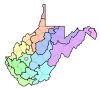 West Virginia state senate districts from 2001