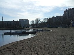 A beach in Sestroretsk, Kurortny District