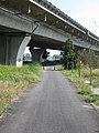 台78線がオーバーパスする斗南線廃線跡