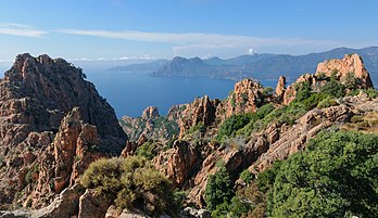 Calanques de Piana (Corse). (définition réelle 3 063 × 1 770)