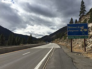 Entering California from Nevada along I-80