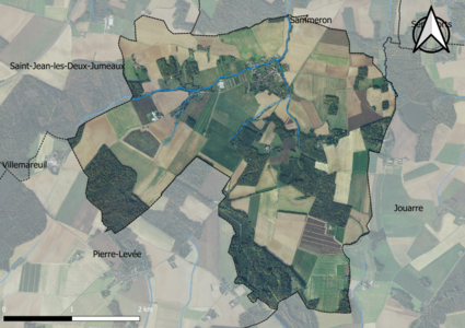 Carte orhophotogrammétrique de la commune.