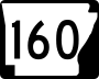 Highway 160 marker