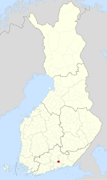Location of Artjärvi in Finland