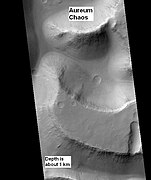 Aureum Chaos, as seen by HiRISE, under the HiWish program.
