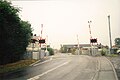 The in town level crossing by the Caersws station.