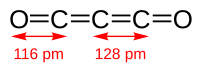 Stick model of carbon suboxide