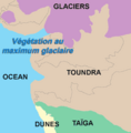 Carte maximum glaciaire Paléolithique Supérieur