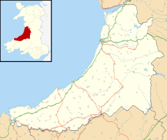 Llechryd is located in Ceredigion