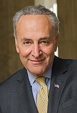 Chuck Schumer smiling in an outdoor photo