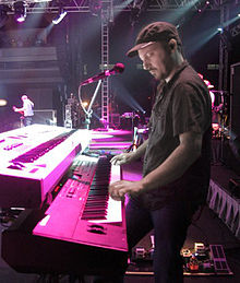 Denny DeMarchi on keyboard during Cranberries concert in Oct 2010 in Fortaleza, Brazil.