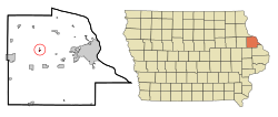 Location of Bankston, Iowa