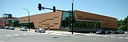 The completed library, viewed from the northeast