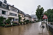 Flooding in Clausen, Luxembourg