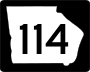 State Route 114 marker