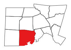 Location of Gulf Township in Chatham County