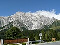 Hochkönig seen from the approach to Dientner Sattel at the B164